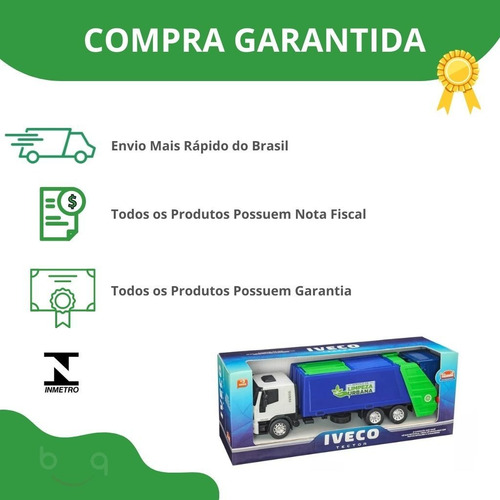 Imagem 4 de 4 de Brinquedo Caminhão Menino Iveco Coletor Lixo 342