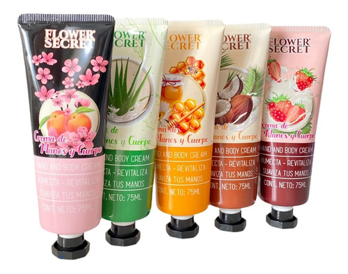 4 Cremas Hidratante De Manos Y Cuerpo Flower Secret
