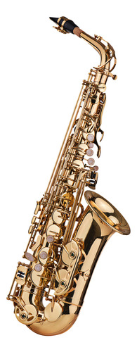 Saxofón Alto Eb De Latón Lacado Dorado 802