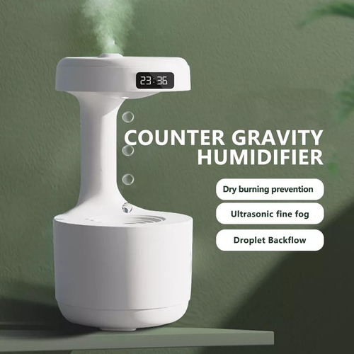 Humidificador Antigravedad Gota De Agua Mas Reloj