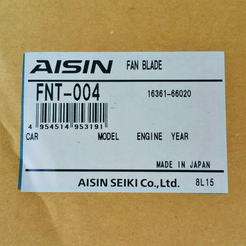 Aspa Ventilador Machito Burbuja Autana Original Aisin