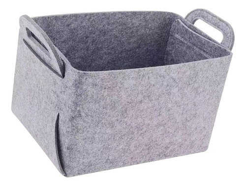 My 2 Cesta De Almacenamiento De Fieltro, Gris 18x13x11cm