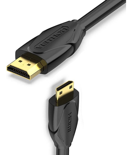 Mini Hdmi Cable Video & Audio (1m) Dorado Tv 4k Pvc Camara