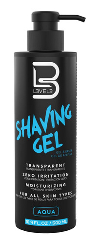 Gel Para Afeitar Shaving Gel Level 3 Aqua Barberia 500 Ml