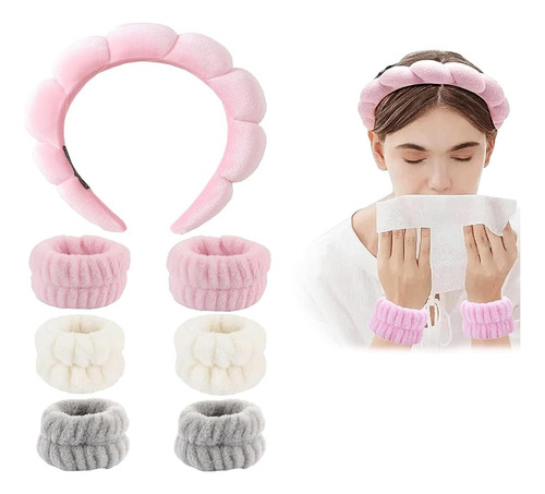 Diademas Para Skincare Mujer, Juego De 7 Diademas De Spa