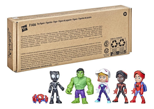 Set X6 Figuras De Acción Múltiple Héroe Marvel Spidey 3+