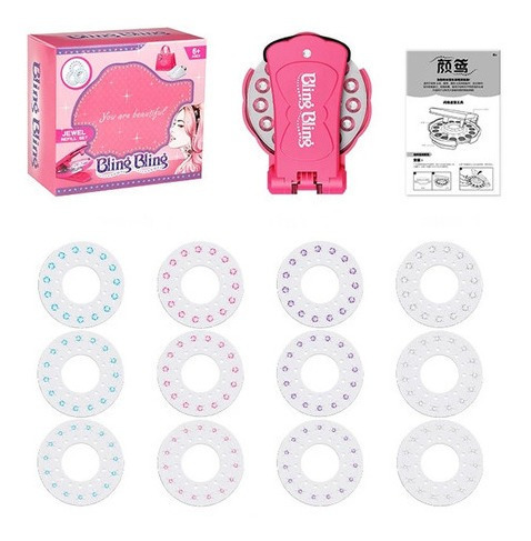 Kit 180 Gemas Bling Conjunto Luxo Toy Maquiagem Play Hair St