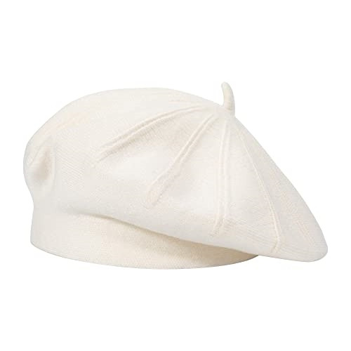 Gorros Sombreros Y Boinas Reversible De Color Blanco