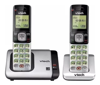 Teléfono VTech CS6719-2 inalámbrico - color gris/negro