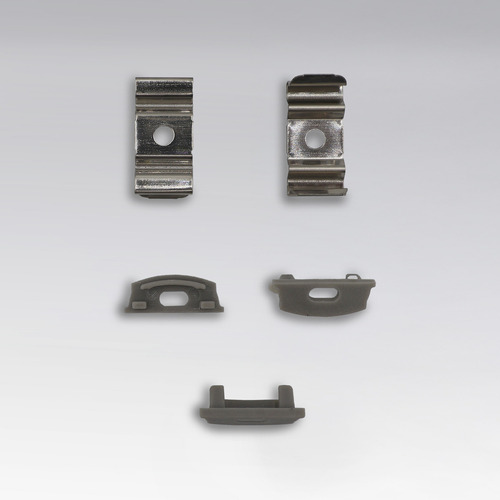 Kit De Instalación Para Perfil Aluminio Flexible Incluye 10 Tapas De Plástico Y 10 Clips De Aluminio Wac-029 Winled