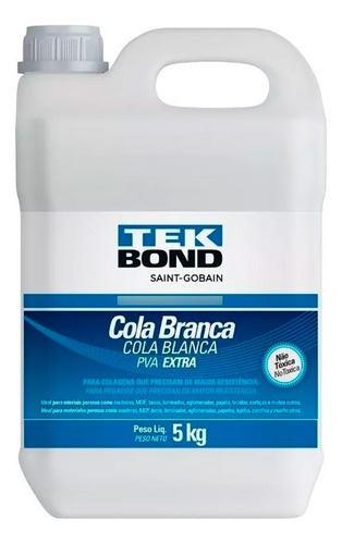 Cola Branca Pva Extra Tek Bond 5kg