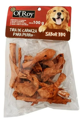 2 Pza Carnaza Para Perro Ol'roy Sabor Bbq 100 G