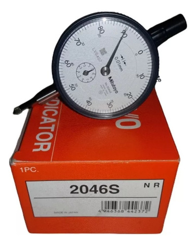 Reloj Comparador Mitutoyo 2046s 0,01 Mm X 10 Mm, 0-100