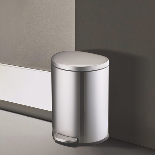 Papelera Baño Forma 11 Litros Plata