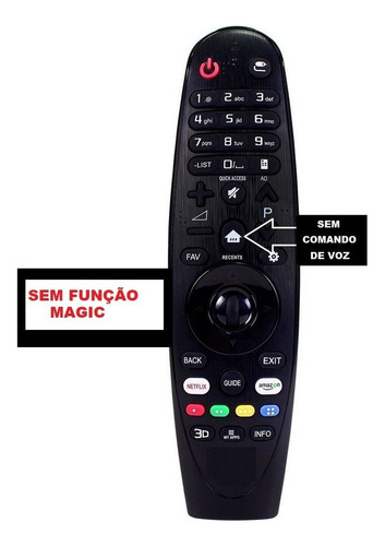 Controle Compatível LG Smart 4k Uj Um Sm Sk Sj An-mr19ba