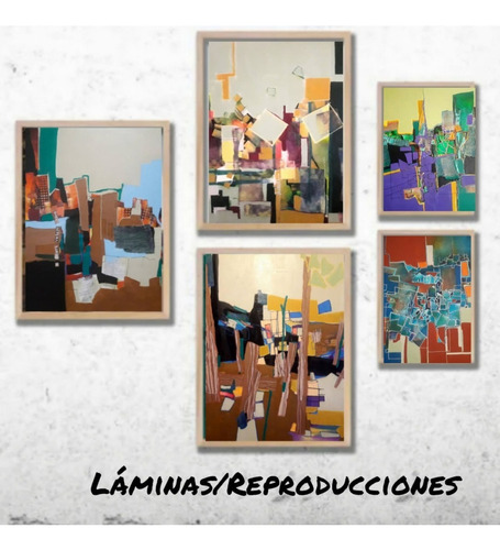 Lamina Abstracta Enmarcada 30x40cm Lista Para Colgar!