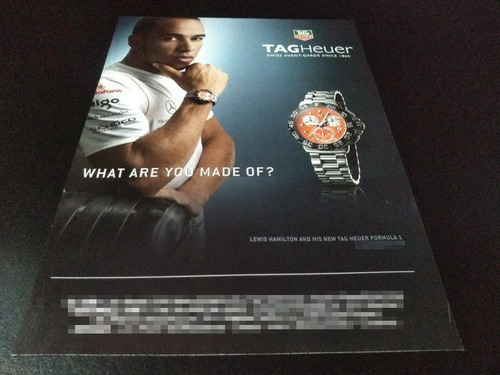 (pf953) Publicidad Tag Heuer * Lewis Hamilton