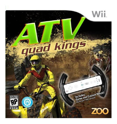 Jogo Mídia Física Atv Quad Kings Com Racing Wheel Wii