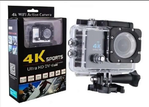Camara 4k Deportiva Wifi Sumergible 30mt Sports Casco Moto