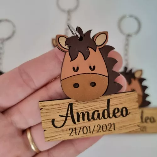 Llaveros Souvenirs Caballo Personalizado De Madera X10