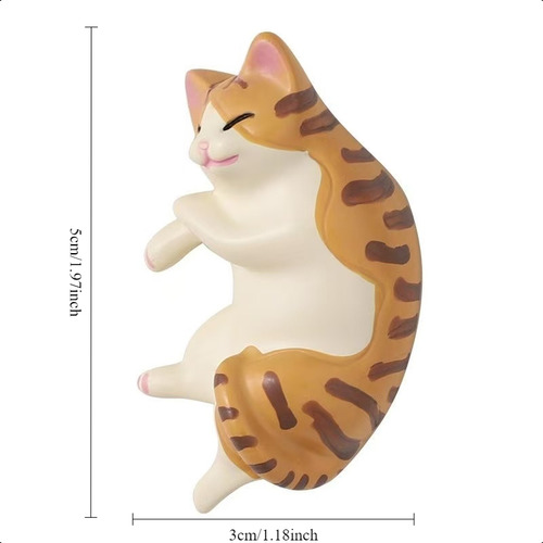 Imán Decorativo Para Nevera Con Forma De Gato En 3d, 7 Unida