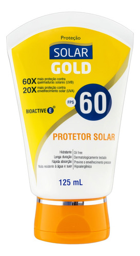 Protetor solar  Solar Gold  60FPS  125mL