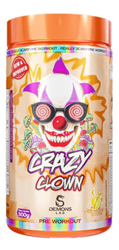 Pré Treino Crazy Clown 300g Demons Lab Sabor Laranja