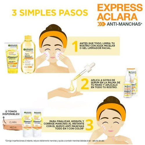 Kit Aclara Express 3: Agua Micelar Argán, Crema Color, Serum