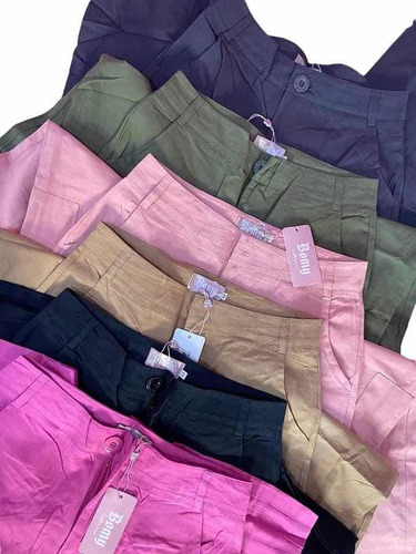10 Jogger Cargo Corte Recto Gabardina Colores Varios