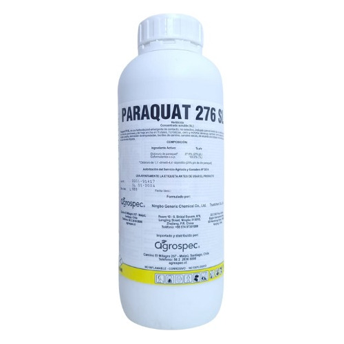 Herbicida, Matamaleza, Paraquat 276 Sl Concentra (1 Litro)