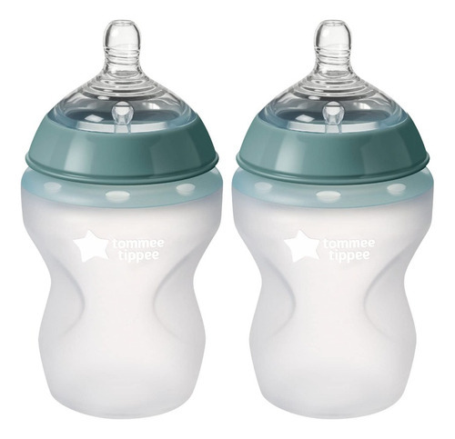 Mamaderas Tommee Tippee Silicona 260 Ml Anticolicos Pack 2 Color Transparente