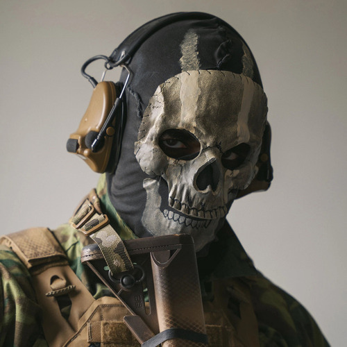 Casco De Látex Call Of Duty Cosplay Fantasma Cráneo