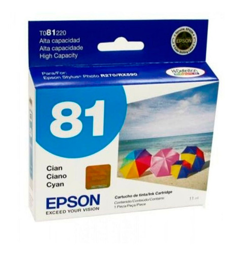 Cartucho Epson T081220 R270 R290 Rx590 T50 Cian Vencido Fact