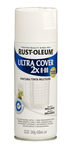 Spray Pintura Ultracover Blanco Brill 2x Colores Rust Oleum