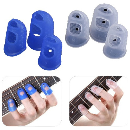 Pack Protector Dedos Guitarra Azul + Uñeta - S-m-l