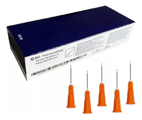 Agulha HiPodérmica 0.50 X 15 25 G X 5/8 100 Unidades Bd Capacidade Em Volume 0 Ml