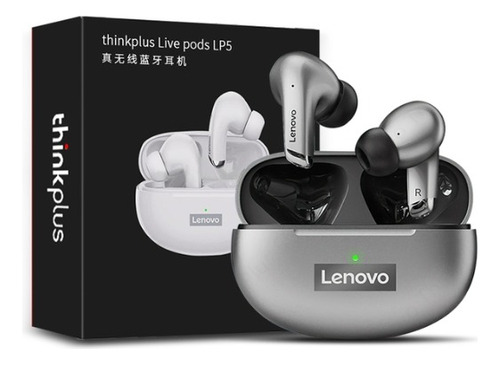 Audífonos Inalámbricos Lenovo Lp5 Bluetooth 5.2 Deportivos Gris