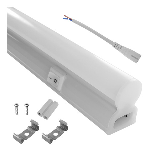 Listón Tubo Led 9w Plástico Luz Día Bajo Alacena C/ Llave