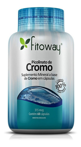 Picolinato De Cromo 315mcg - 60 Cáps - Fitoway®