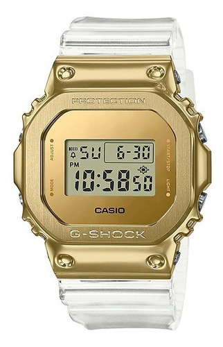 Reloj Casio G Shock Gm-5600sg-9d Orig. Lcal Barrio Belgrano Color de la malla Transparente Color del bisel Dorado Color del fondo Dorado