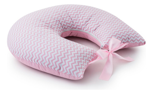 Almofada Para Amamentação Travesseiro Para Gêmeos - Grande Cor ZIG ZAG ROSA