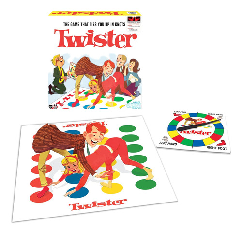 Twister Clásico Con Diseño Retro Y Rueda Giratoria...