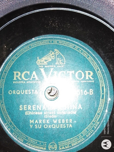 Pasta Marek Weber Rca Victor C125