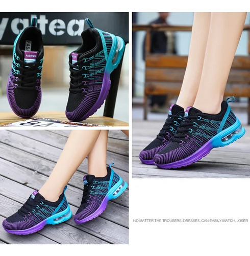 Zapatillas Deportivas Ligeras Para Correr Con Suela De Malla Tejida Para Mujer