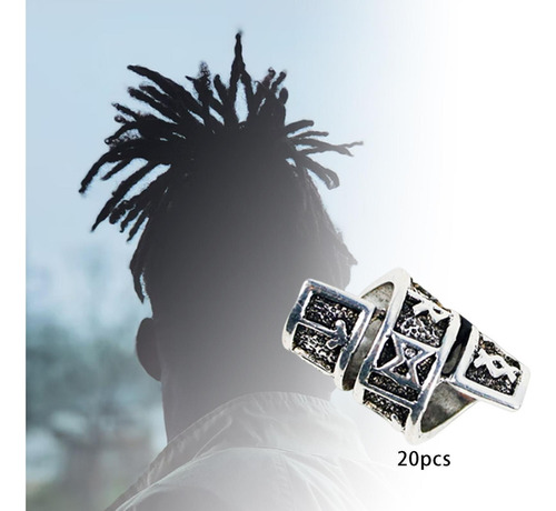 20 Piezas De De Tubo De Pelo Nórdico De Dreadlocks Para De