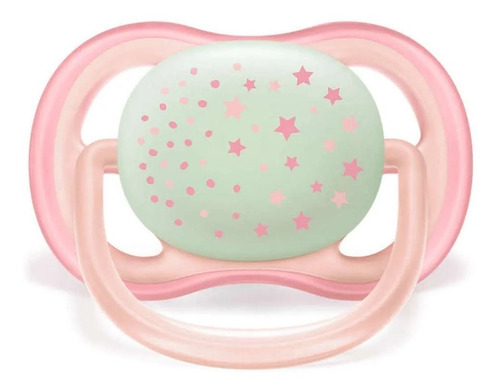 Imagen 2 de 5 de Chupete Philips Avent Ultra Air Night Scf376/12 De 0-6 M