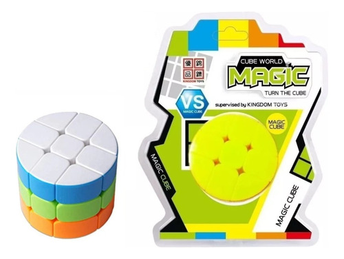 Cubo Mágico Cilíndrico 3x3 Cube World Magic 5 Colores