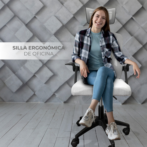 Silla Pc Oficina Escritorio Ergonomica Ruedas Soporte Lumbar