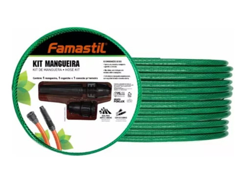 Kit De Manguera Famastil 20 Metros 1/2 + Acople + Puntero Ed