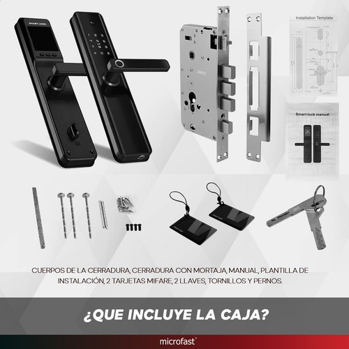 Imagen 3 de 9 de Cerradura Inteligente Smart Wifi Huella Cámara Timbre Exteri